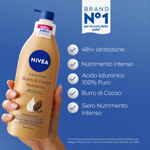 Carica l'immagine nel visualizzatore di Gallery, NIVEA Crema Corpo Nutriente al Burro di Cacao, 400 ml
