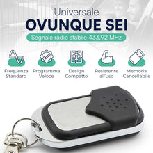 Carica l'immagine nel visualizzatore di Gallery, Tempo di saldi Set di 3 telecomandi universali, a codice fisso, con una frequenza di 433,92 MHz, per cancelli automatici