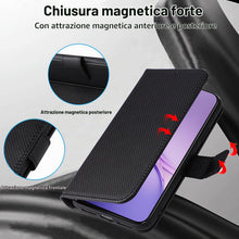 Carica l'immagine nel visualizzatore di Gallery, cover per Honor 600 Smart 5G, Custodia Portafoglio Antishock Fibra Premium - Scatola con Compartimenti per Carte e Chius