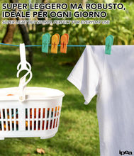 Carica l'immagine nel visualizzatore di Gallery, IPEA Mollette per il Bucato con Cestino in Plastica - 36 PEZZI - Super Leggero con Ganci - Mollette Colorate con Cestello per Appendere e Stendere Vestiti, Biancheria, Accessori - Stendibiancheria