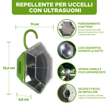 Carica l'immagine nel visualizzatore di Gallery, ISOTRONIC Repellente solare piccioni gabbiani corvi flash 150 m² (1)