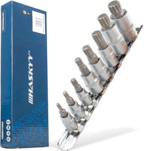Carica l'immagine nel visualizzatore di Gallery, XZN Set di di prese multiple Chiavi a Bussola Scanalate Punta XZN Set di 8 Chiavi a Bussola M4 M5 M6 M8 M10 M12 M14 M16 