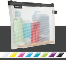 Carica l'immagine nel visualizzatore di Gallery, Leitz WOW Busta da Viaggio per Cosmetici, Resistente all'Acqua, Adatta come Borsa per il Bagno, Indicata per i Viaggi, 24 x 17 x 3 cm, Nero , 40140095