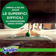 Carica l'immagine nel visualizzatore di Gallery, Swiffer 3D, Starter Kit Manico Scopa + 8 Panni Pavimenti + 3 Lavapavimenti