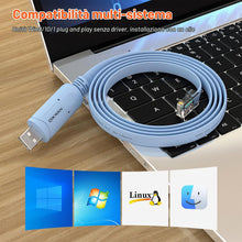 Carica l'immagine nel visualizzatore di Gallery, Console cavo USB, USB a RJ45 Cavo console per router Cisco/AP router/switch/Windows 7, 8 (1.8 m, blu)