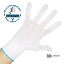 Carica l'immagine nel visualizzatore di Gallery, ThumbUP Supersoft Sottoguanti Cotone Dermatologici 3 Paia Bianchi Taglia M