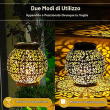 Carica l'immagine nel visualizzatore di Gallery, Lanterne da Esterno, 2 Pezzi Lanterna Solare da Esterno, IP55 Impermeabile LED Lanterne Solari da Giardino, Decorazioni 