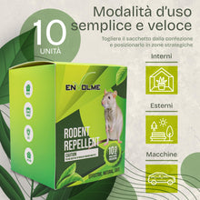 Carica l'immagine nel visualizzatore di Gallery, Repellente per Topi Naturale – Disabituante con Olio di Menta Piperita – 10 Sacchetti Profumati Senza Veleno – Ideale pe