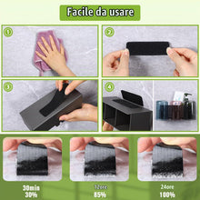 Carica l'immagine nel visualizzatore di Gallery, VynyQoo 12 Sets Autoadesivo Hook Loop, Nastro Adesivo Forte (Nero)