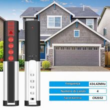 Carica l'immagine nel visualizzatore di Gallery, 2 PCS Telecomando Cancello Sostituzione per somm-tx03-434-4-xp, 434,42MHz, 4 Canali, Telecomando per 4013 TX02-434-4-XP,