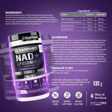 Carica l'immagine nel visualizzatore di Gallery, NAD+ Liposomiale 4 in 1, 240 Capsule Vegetali – Con Nicotinamide Riboside Cloruro, Quercetina Fitosoma e Trans-Resveratr