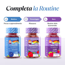 Carica l'immagine nel visualizzatore di Gallery, L-Teanina Bambini Gommose | 50 mg di L-Teanina | 30 Gommose | Novomins