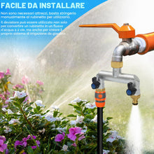 Carica l'immagine nel visualizzatore di Gallery, Distributore di Acqua a 2 Vie per Rubinetto, Adattatore per Rubinetto a 3/4 da Giardino, Adattatore per Tubo a 2 Vie in 