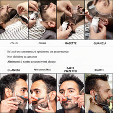 Carica l'immagine nel visualizzatore di Gallery, Strumento per modellare la barba da uomo con pettine integrato, modello trasparente per pettine, baffi, basette, mascell