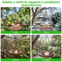 Carica l'immagine nel visualizzatore di Gallery, Abbeveratoio per Uccelli Esterno Appendere,Mangiatoia per Uccelli Selvatici da Esterno,Metallo,per Esterni,Giardino, Pat