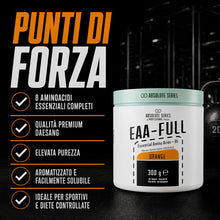 Carica l'immagine nel visualizzatore di Gallery, EAA Aminoacidi Essenziali Polvere 300g Absolute Series Gusto Arancia