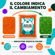 Carica l'immagine nel visualizzatore di Gallery, Silica gel riutilizzabile - DRYBOSS - Deumidificatore arancione rigenerabile con indicatore di saturazione per filamento