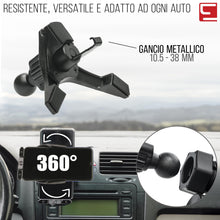 Carica l'immagine nel visualizzatore di Gallery, Caricatore Wireless Auto 15W, Supporto Cellulare Auto con Bloccaggio Automatico e Rotazione 360°, Ricarica Rapida per Bo