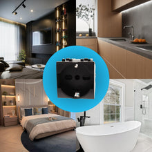Carica l'immagine nel visualizzatore di Gallery, 2 Pezzi Presa Schuko 2P+T 16A, Compatibile Con Bticino Living Light (Nero)