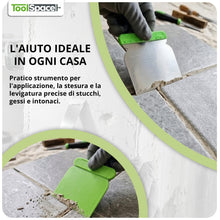 Carica l'immagine nel visualizzatore di Gallery, ToolSpace Set Spatole Giapponesi 4 Pezzi Acciaio Inossidabile Inox 50 80 100 120 mm Stucco Finitura Pareti Carrozzeria B