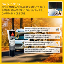 Carica l'immagine nel visualizzatore di Gallery, SIKA - Sigillante per auto e camper - Sikaflex 521 UV - Bianco - 300ml