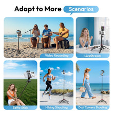 Carica l'immagine nel visualizzatore di Gallery, ULANZI MT-44B Treppiedi Doppio Slot per Cellulare e Mirrorless 150 cm Nero