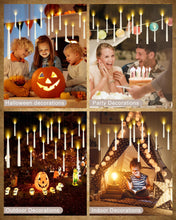 Carica l'immagine nel visualizzatore di Gallery, Macchiatto Candele Galleggianti LED, 20 Pezzi con Telecomando a Bacchetta Magica, Luce Tremolante Sicura senza Fiamma, C