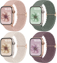 Carica l'immagine nel visualizzatore di Gallery, Mastten 4 Pezzi Cinturini Compatible con Cinturino Apple Watch 40mm 41mm 38mm 42mm per Donne Uomini, Cinturino Intreccia