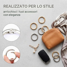Carica l'immagine nel visualizzatore di Gallery, 20 Pezzi Moschettoni per Borse 25mm, Anelli a Molla Rotondi in Lega di Zinco, Accessori per Borse Uncinetto e Ganci Port