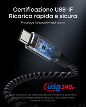 Carica l'immagine nel visualizzatore di Gallery, Anker Prime da USB C a USB C Cavo 240W 1,8m, Ricarica Rapida e Resistente