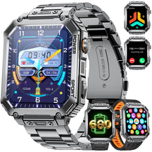 Carica l'immagine nel visualizzatore di Gallery, LIGE Smartwatch Uomo Con 3 Cinturini, Schermo HD 2,01", Orologio Smart Con Chiamata Bluetooth, Cardiofrequenzimetro 24/7