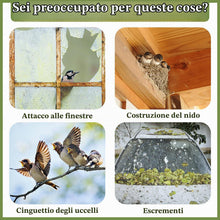 Carica l'immagine nel visualizzatore di Gallery, Anti piccione per balcone, spacciatore uccelli, repellente piccione, spaventatore piccioni, cartone gufo con riflettente