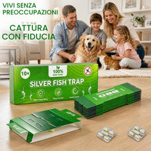 Carica l'immagine nel visualizzatore di Gallery, 10 Pezzi Pesciolini d'argento Trappole Scarafaggi - Trappole Pesciolini Argento Blatte Disinfestazione Casa per Scarafag