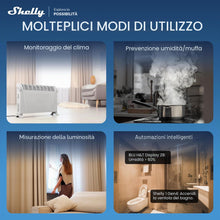 Carica l'immagine nel visualizzatore di Gallery, Shelly BLU H&amp;T Display ZB Bianco - Sensore Smart Temperatura e Umidità