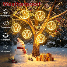 Carica l'immagine nel visualizzatore di Gallery, Yowin 2 Pezzi Luci Natale Esterno 30CM 200 LED Sfere Luminose Natalizie con Trasformatore, Timer, Stella di Natale 8 Mod