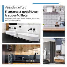 Carica l'immagine nel visualizzatore di Gallery, 4 x Ganci da parete senza forare Nero, fino a 8 kg