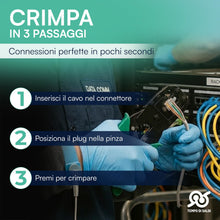 Carica l'immagine nel visualizzatore di Gallery, Tempo di Saldi Pinza Crimpatrice Rj45 RJ11 RJ12 Multifunzione 3-in-1 per Cavo di Rete Ethernet LAN, Strumento per Crimpa