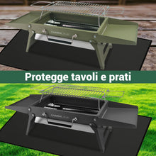Carica l'immagine nel visualizzatore di Gallery, Tappeto barbecue da esterno, Adatto a piccoli barbecue da esterno, tappeto ignifugo protegge il tavolo della griglia e i