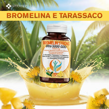 Carica l'immagine nel visualizzatore di Gallery, Bromelina Forte 5000 Gdu/G e Tarassaco 120 cpr Fino a 4 mesi di fornitura