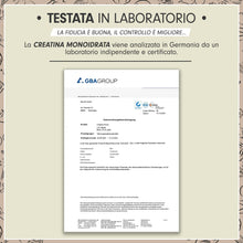 Carica l'immagine nel visualizzatore di Gallery, Creatina monoidrata polvere 1kg / 1000g micronizzata ad alto dosaggio, pura senza additivi, 100% vegana