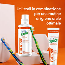 Carica l'immagine nel visualizzatore di Gallery, Elmex - Dentifricio Junior 75ml (Consegna in 48 Ore), Dentifricio per i Denti Permanenti dei bambini, Protezione contro 
