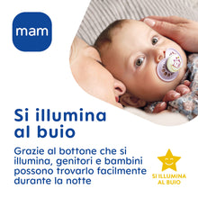 Carica l'immagine nel visualizzatore di Gallery, MAM Original Night Succhietto 6+ mesi, Set da 2 ciucci, Azzurro/Celeste