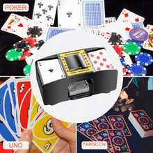 Carica l'immagine nel visualizzatore di Gallery, Fousenuk Mescolatore Carte da Gioco, Mischia Carte Automatico, Mescola Carte Elettrico da 1 a 2 Mazzi, Card Shuffler, Di
