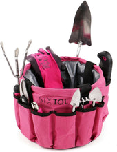 Carica l'immagine nel visualizzatore di Gallery, SIXTOL Garden PINK - Set di 10 attrezzi da giardino, 10 pezzi, accessori da giardino in acciaio inox, pratica borsa da giardino come regalo per donne, per giardinieri e donne
