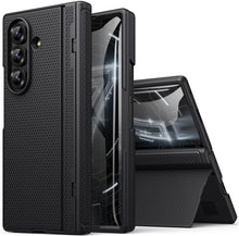 Carica l'immagine nel visualizzatore di Gallery, Cover per Samsung Galaxy Z Fold 7 con Supporto, 2025, Nero