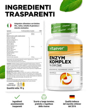 Carica l'immagine nel visualizzatore di Gallery, vit4ever Enzimi Digestivi - 180 Capsule gastroresistenti con 16 Enzimi