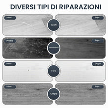 Carica l'immagine nel visualizzatore di Gallery, AOOWU Kit di Riparazione di Mobili, 4 Colori Set di Riparazione in Laminato, Kit di Riparazione per Legno, Stucco per Le