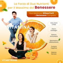 Carica l'immagine nel visualizzatore di Gallery, Vitamina C 1000mg Zinco Vitastrong Vegan, 1 Compressa/Giorno (Scorta 5 Mesi) Qualità Premium, Vitamina C Zinco Integrato