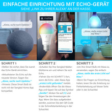 Carica l'immagine nel visualizzatore di Gallery, Lampadina LED smart Sengled (E27), abilitata per Matter i Alexa, multicolore, equivalente a 60 W, 800 LM, abbinamento istantaneo, compatibile con Matter richiesta, 2,4 GHz, Wi-Fi, confezione da 1