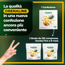 Carica l'immagine nel visualizzatore di Gallery, Symbeauty Bromelina Forte Drenaline 240 Cpr (8 mesi) 5000GDU Complex Vegano